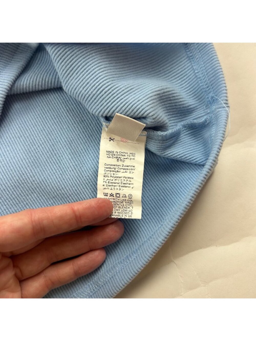 MUSERA Light Blue Soft Ribbed Knit Tie Halter Midi Maxi Dress L - Picture 5 of 9